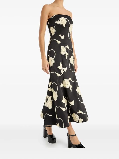 ROTATE BIRGER CHRISTENSEN flower midi dress - Black - zdjęcie produktu nr 2