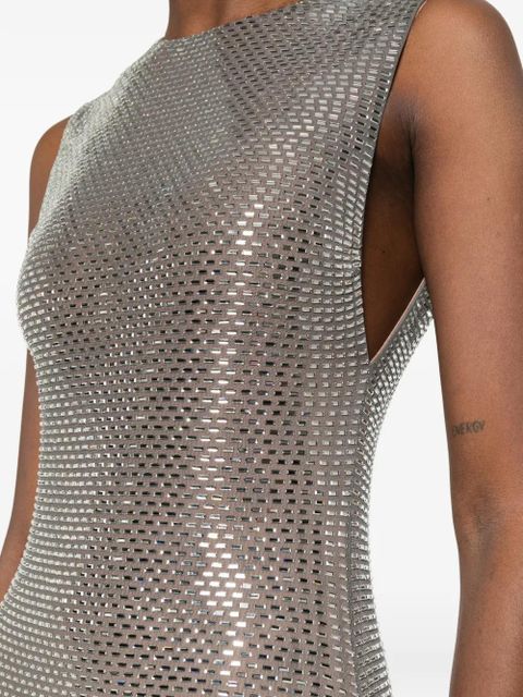 Self-Portrait sleeveless maxi dress - Silver