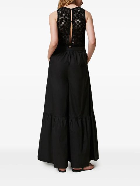 TWINSET crochet-detail jumpsuit - Black