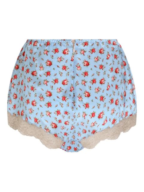 Dolce & Gabbana floral-print lace briefs - Blue - zdjęcie produktu nr 2