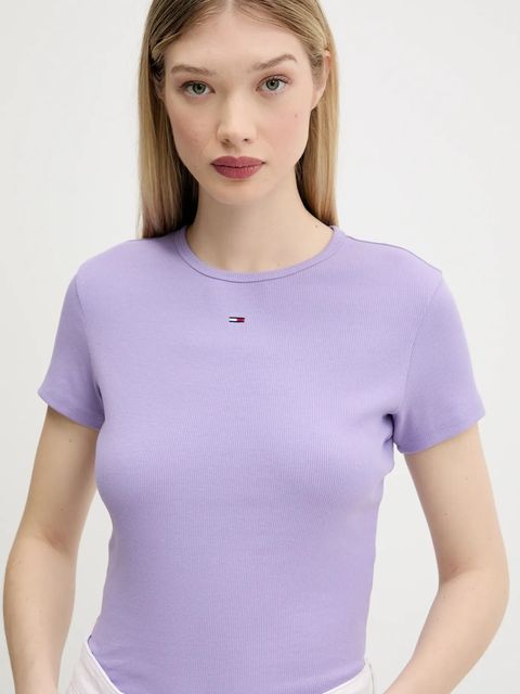 Tommy Jeans t-shirt damski kolor różowy DW0DW17383