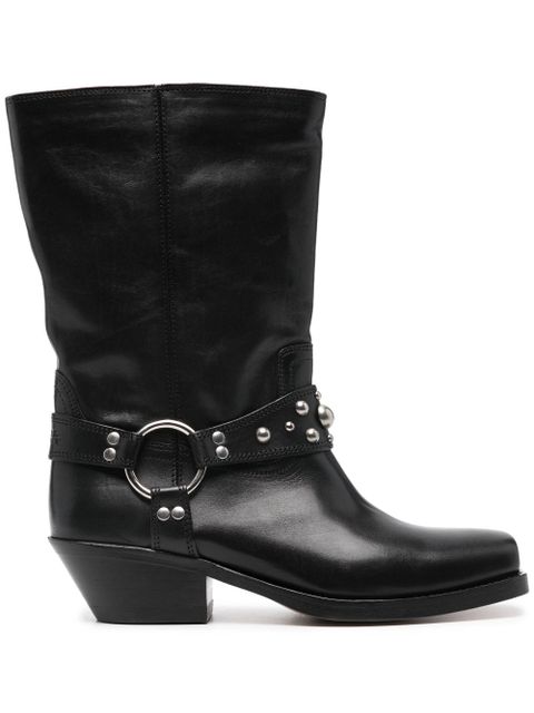 ISABEL MARANT Antya 45mm biker boots - Black - zdjęcie produktu nr 1