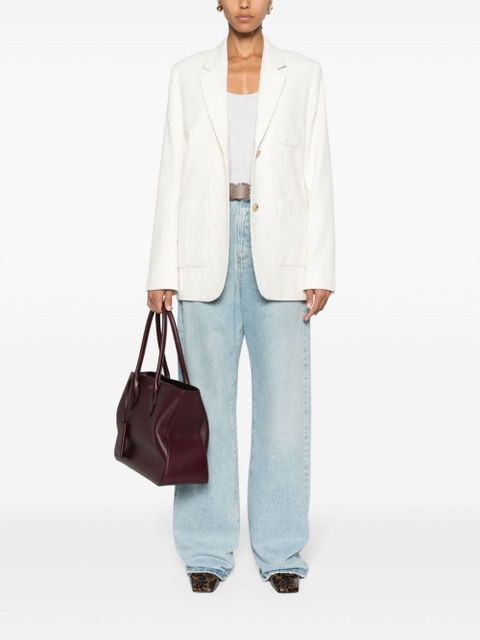 TOTEME single-breasted corduroy blazer - White - zdjęcie produktu nr 2