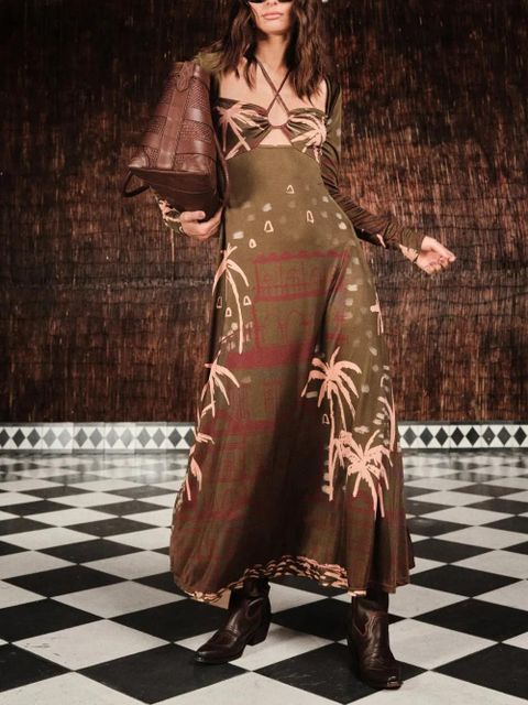 Johanna Ortiz Eternal Tropical tropical midi dress - Green