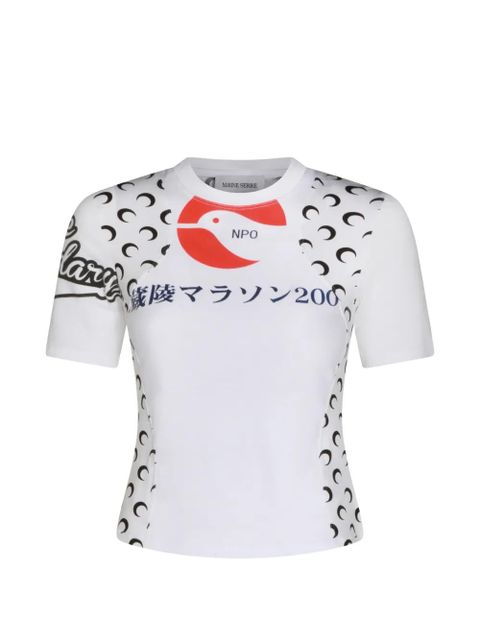 Marine Serre moon-print T-shirt - White - zdjęcie produktu nr 1