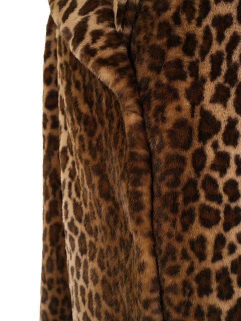 MC2 Saint Barth collared animal print coat - Brown