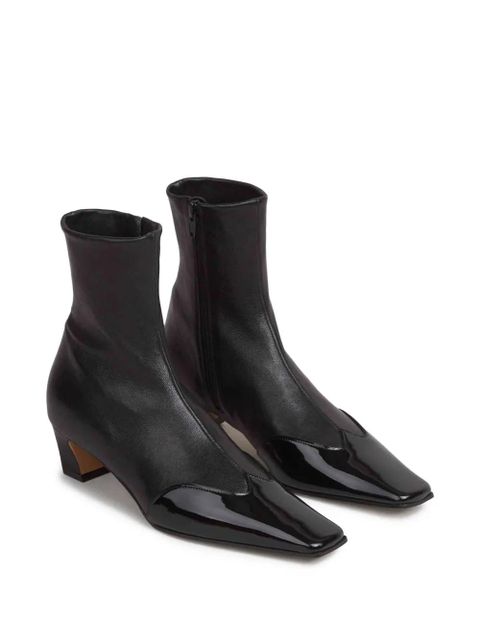 KHAITE patent leather boots - Black