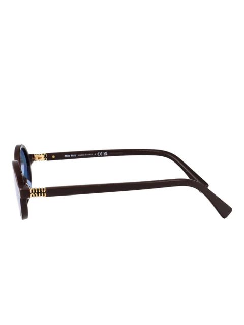 Miu Miu Eyewear ovoid-frame sunglasses - Black - zdjęcie produktu nr 2