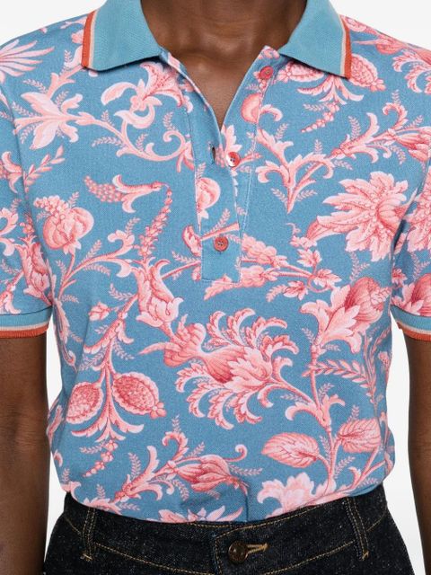 ETRO floral polo shirt - Blue