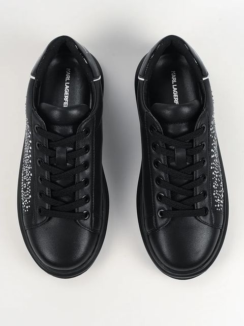 Karl Lagerfeld sneakersy skórzane KAPRI damskie kolor czarny KL62556