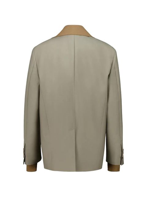 Miu Miu detachable-collar single-breasted blazer - Neutrals - zdjęcie produktu nr 2