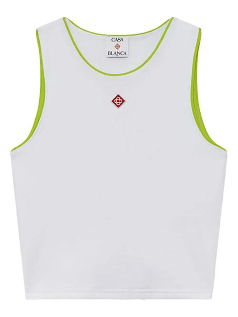 Casablanca contrasting-trim top - White - zdjęcie produktu nr 1