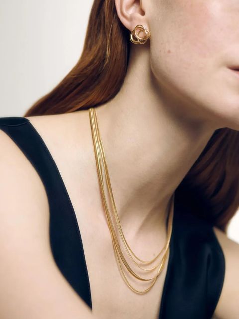 Monica Vinader Nura Wrap stud earrings - Gold