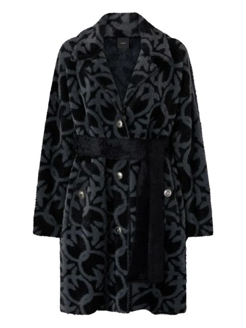 PINKO pattern belted coat - Black - zdjęcie produktu nr 1