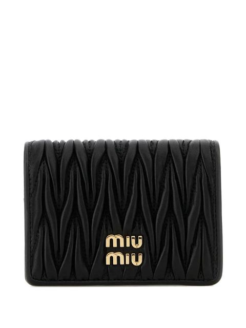 Miu Miu matelassé leather wallet - Black - zdjęcie produktu nr 1