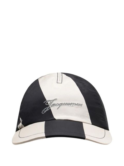 Jacquemus La Casquette Baluchon striped cap - Black - zdjęcie produktu nr 1