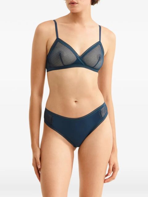 ERES sheer-effect triangle bra - Blue