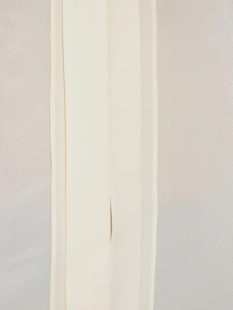 Victoria Beckham pleated-detail silk shirt - Neutrals