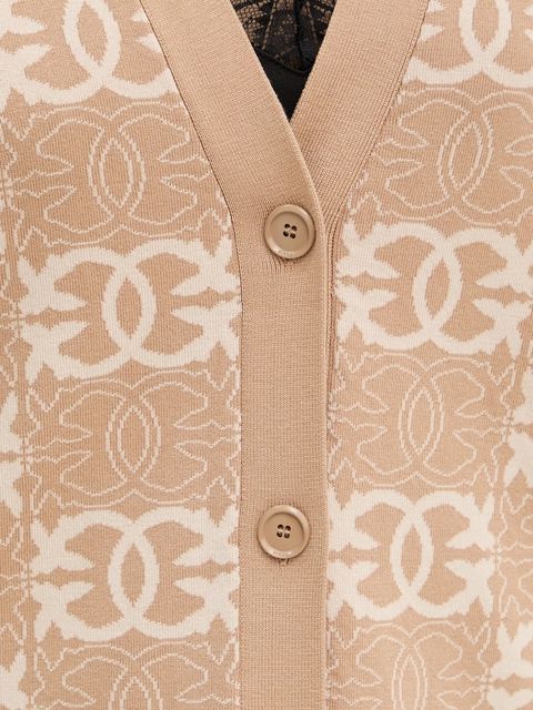 Pinko kardigan damski kolor brązowy 106042 A2YD