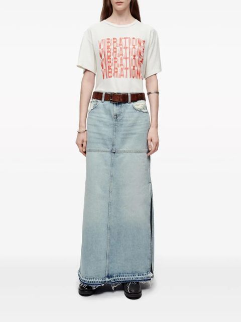 RE/DONE side-slit denim maxi skirt - Blue - zdjęcie produktu nr 2
