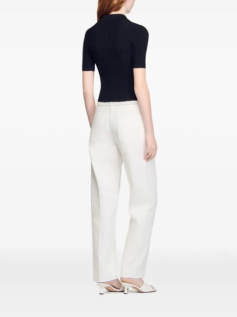 SANDRO button polo top - Black