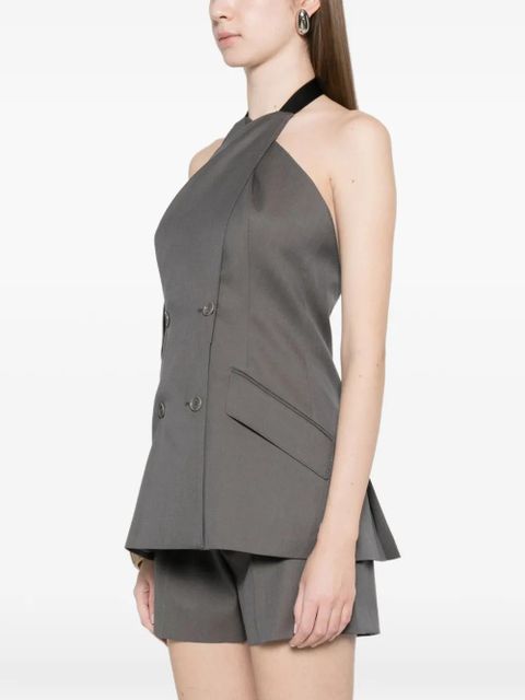 Max Mara double-breasted waistcoat - Grey