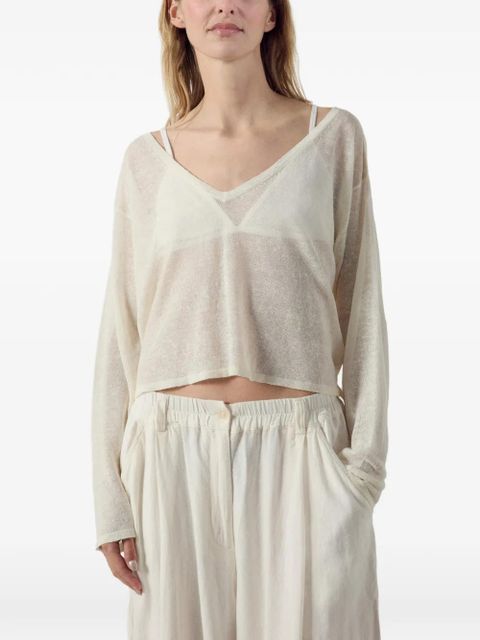 American Vintage V-neck sweater - White