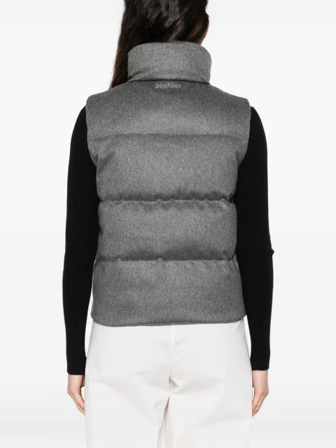 Max Mara zipped puffer gilet - Grey