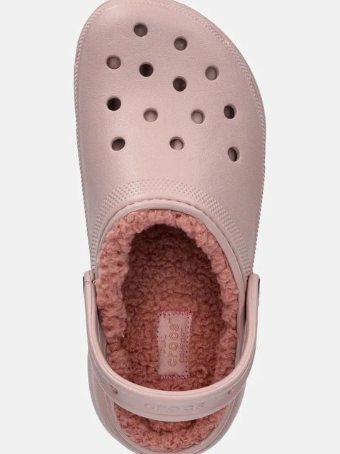 Crocs kapcie Classic Platform Lined Clog W kolor różowy 207938