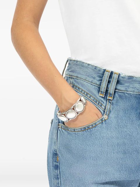 ISABEL MARANT Ned engraved-logo bracelet - Silver