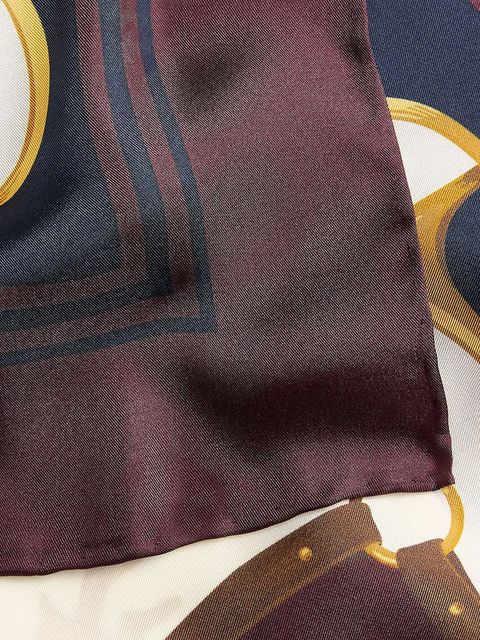 Lauren Ralph Lauren apaszka jedwabna damski kolor bordowy wzorzysta 454P09802