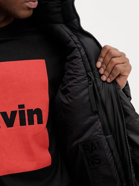 Rains kurtka 17240 Torna Insulated Long Jacket kolor czarny zimowa 17240