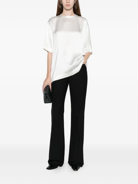 TOTEME satin T-shirt - White - zdjęcie produktu nr 2