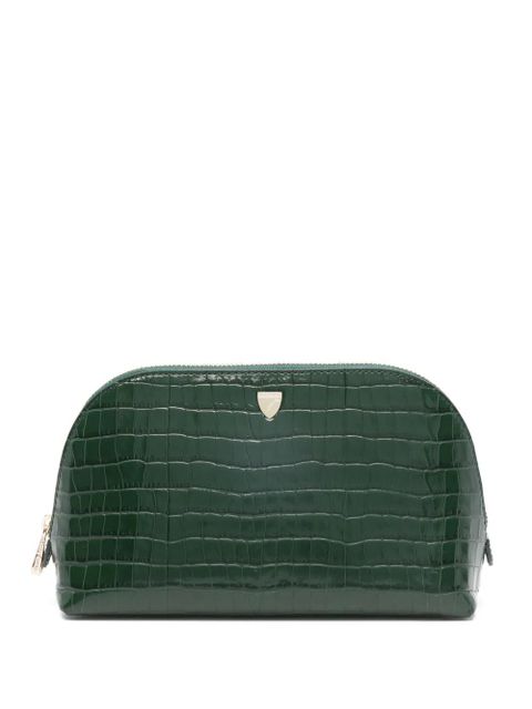 Aspinal Of London crocodile-design makeup case - Green - zdjęcie produktu nr 1