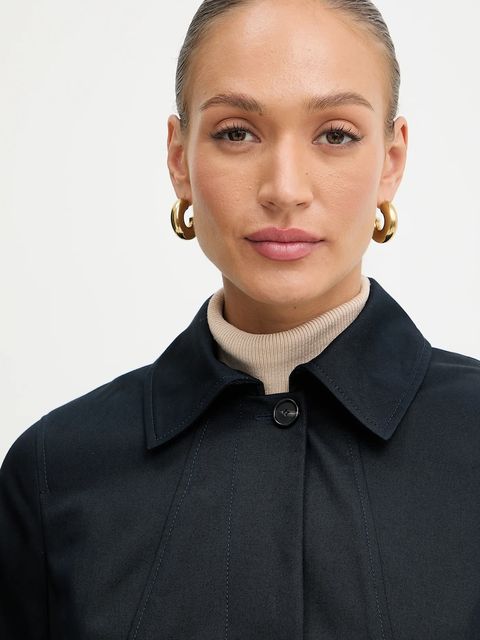 BOSS płaszcz damski kolor granatowy przejściowy 50543189