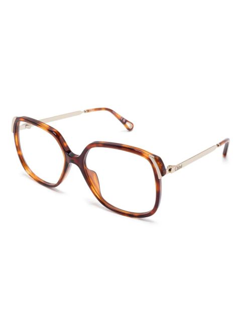 Chloé Eyewear square-frame glasses - Brown - zdjęcie produktu nr 2