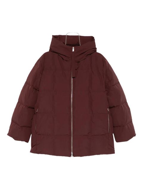 Jil Sander hooded-neck padded jacket - Red