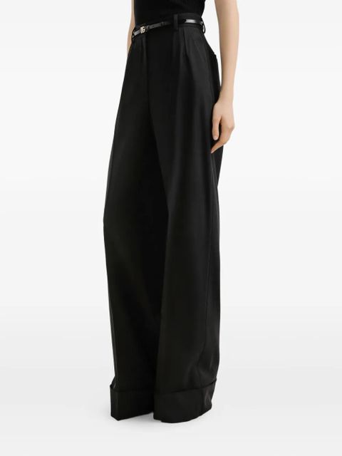 Dolce & Gabbana pleated wide-leg trousers - Black