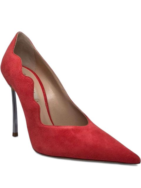 Casadei scalloped stiletto pumps - Red - zdjęcie produktu nr 1