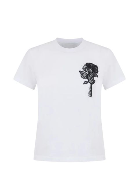 3.1 Phillip Lim flower embroidery T-shirt - White - zdjęcie produktu nr 1