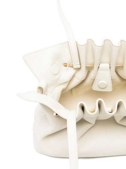 Ferragamo gathered shoulder bag - White