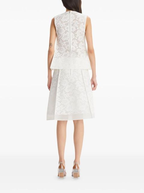Tory Burch corded lace skirt - White