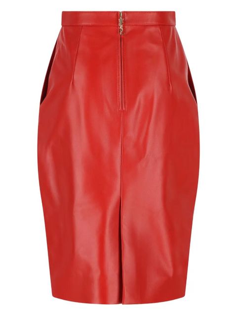 Saint Laurent zip skirt - Red - zdjęcie produktu nr 2