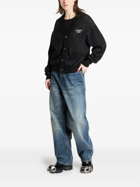 Carhartt WIP logo-embroidered buttoned cardigan - Black - zdjęcie produktu nr 2