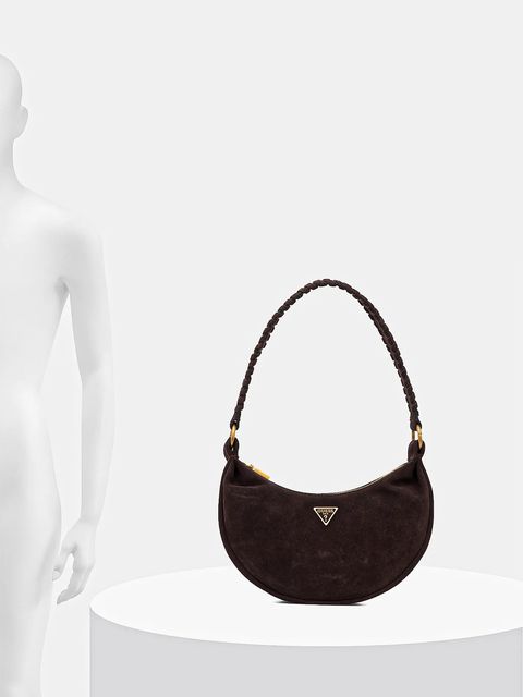 Guess torebka zamszowa AMITA kolor brązowy HWSB95 39720