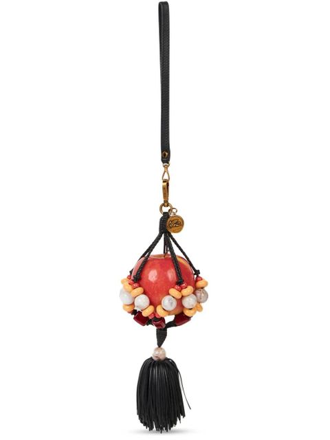 ETRO apple-tassel leather charm - Black - zdjęcie produktu nr 1