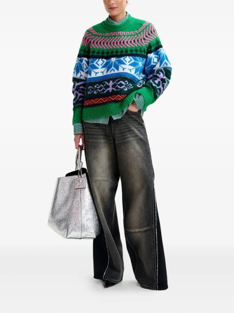 Essentiel Antwerp geometric-pattern sweater - Green - zdjęcie produktu nr 2