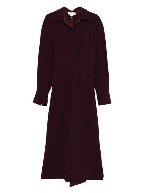 Victoria Beckham puff-sleeve midi dress - Purple - zdjęcie produktu nr 1