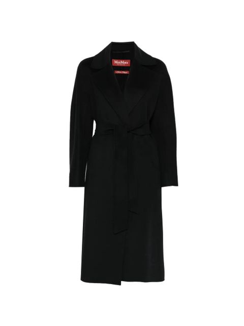 Max Mara wraparound belt virgin wool coat - Black - zdjęcie produktu nr 1