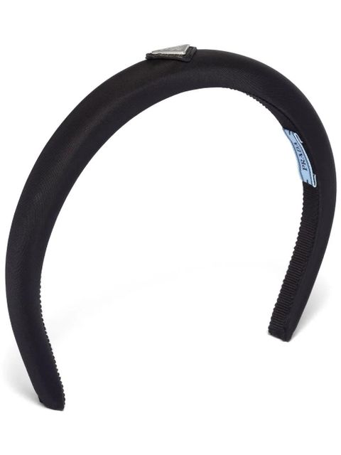 Prada Re-Nylon triangle-logo headband - Black